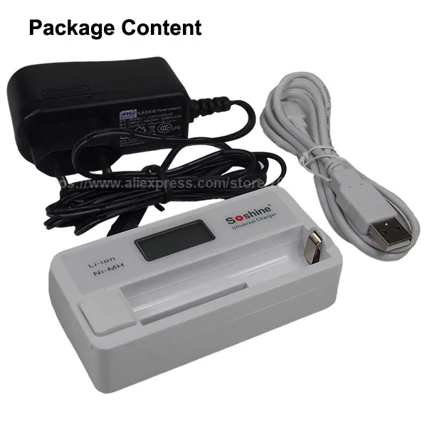 Soshine SC-S7 LCD Universal Battery Charger with 1-Slot for Li-ion/Ni-MH Batteries
Soshine SC-S7 LCD Universal Battery Charger with 1-Slot for Li-ion/Ni-MH Batteries