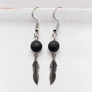 10pair) Essential Oil Diffuser Earrings Aromatherapy Jewelry Minimalist Diffuser Pendant Feather Leaves Lava Stone Earrings
10pair) Essential Oil Diffuser Earrings Aromatherapy Jewelry Minimalist Diffuser Pendant Feather Leaves Lava Stone Earrings