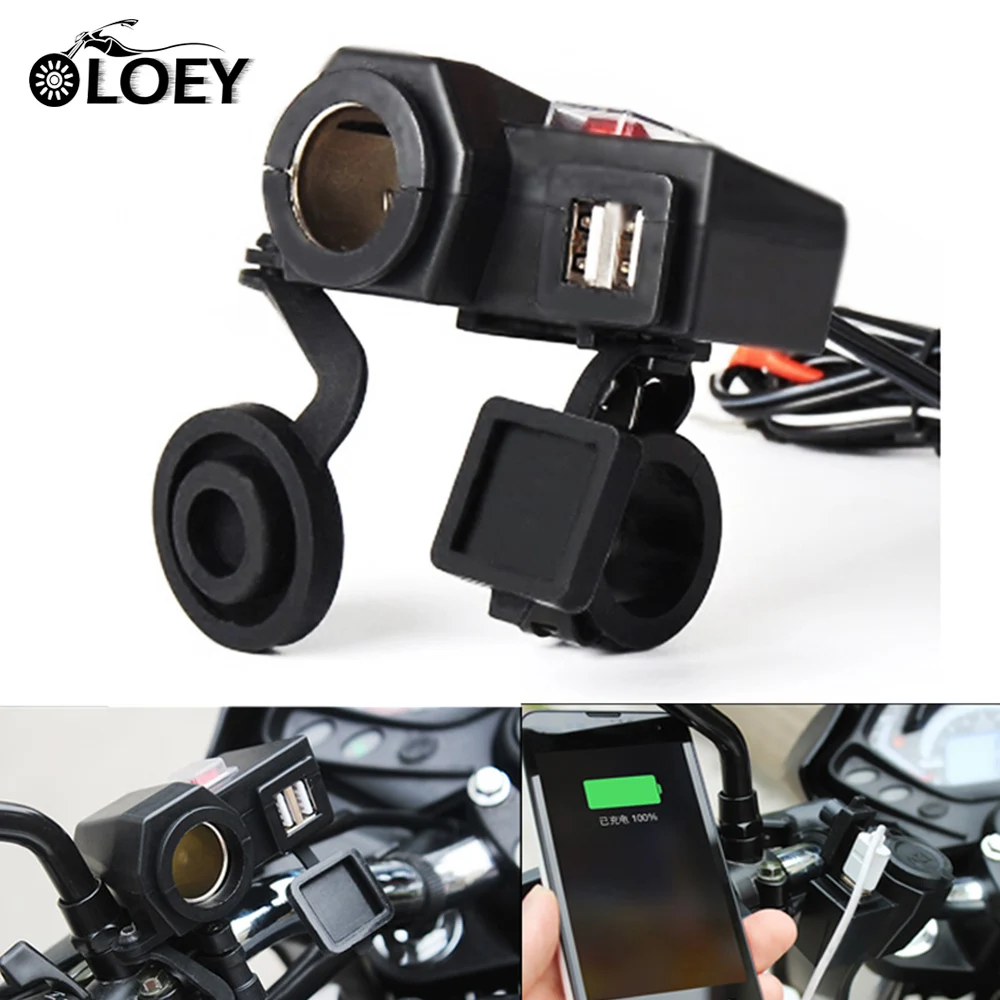 Waterproof Motorcycle Handlebar Cigarette Lighter Power Socket 5V/2.1A Phone Charger USB Outlet For Scooter Moto Motorbike
Waterproof Motorcycle Handlebar Cigarette Lighter Power Socket 5V/2.1A Phone Charger USB Outlet For Scooter Moto Motorbike
