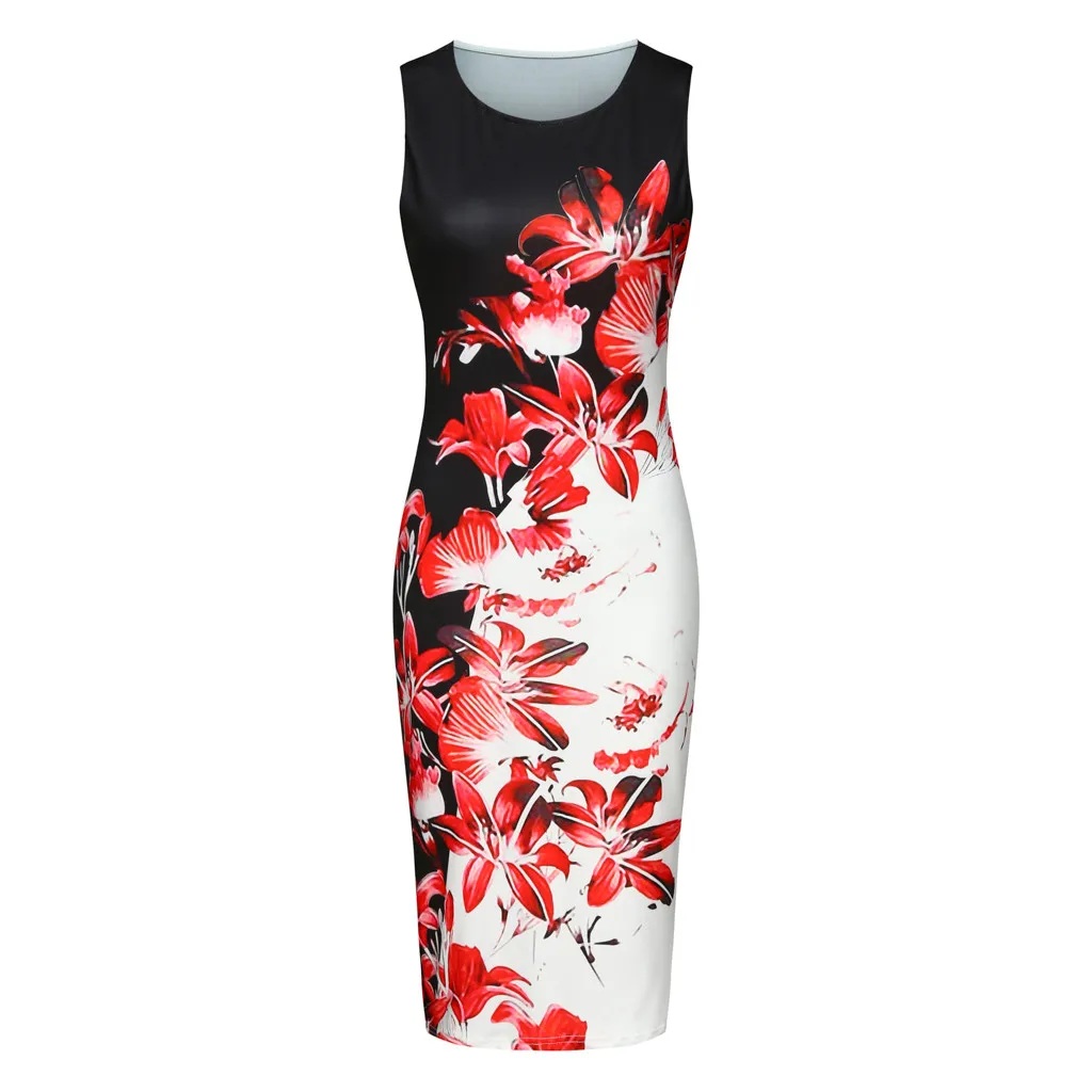 JAYCOSIN 5XL Fall Plus Size Party Dress Women Round Neck Sleeveless Tanks Flower Printed Elegant Slim Bodycon Dress 2019 Vestido
JAYCOSIN 5XL Fall Plus Size Party Dress Women Round Neck Sleeveless Tanks Flower Printed Elegant Slim Bodycon Dress 2019 Vestido