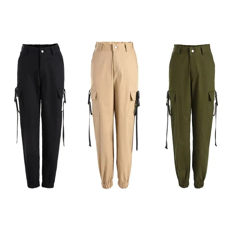 Women Military Army Cargo Pants High Waist Solid Color Button Zip Loose Haren Trousers Hip-Hop Sling Bag
Women Military Army Cargo Pants High Waist Solid Color Button Zip Loose Haren Trousers Hip-Hop Sling Bag