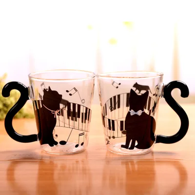 Hifuar 300ML Lovely Glass Mug With Musical Note & Cats Handle Milk Coffee Mug Kitchen Hot Mugs Water Bottle For Love Couples
Hifuar 300ML Lovely Glass Mug With Musical Note & Cats Handle Milk Coffee Mug Kitchen Hot Mugs Water Bottle For Love Couples