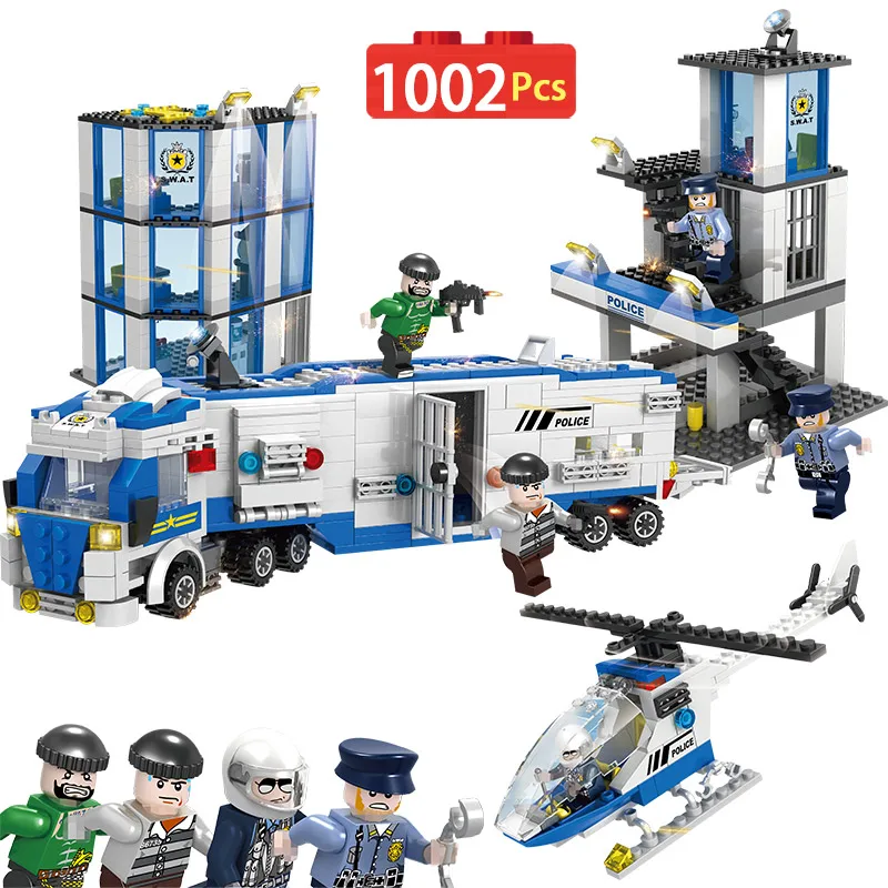 1002PCS Police Break Wave Diy Building Block Toys For Boys Compatible LegoINGLYS City SWAT Police Trucks Helicopter Bricks Gift
1002PCS Police Break Wave Diy Building Block Toys For Boys Compatible LegoINGLYS City SWAT Police Trucks Helicopter Bricks Gift