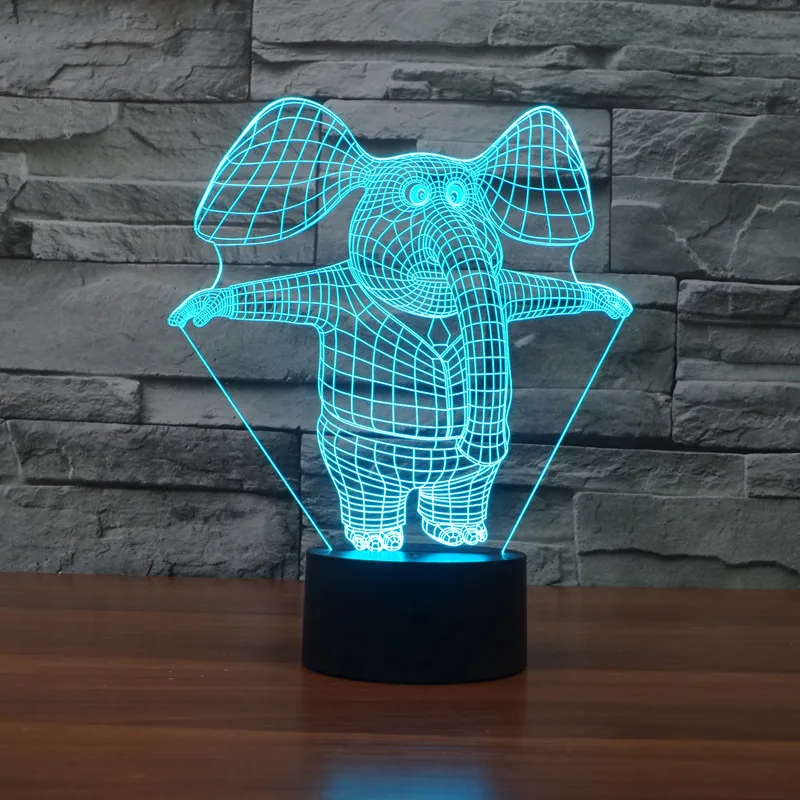 Hot NEW 7color changing 3D Bulbing Light elephant illusion LED lamp creative action figure toy Christmas gift
Hot NEW 7color changing 3D Bulbing Light elephant illusion LED lamp creative action figure toy Christmas gift