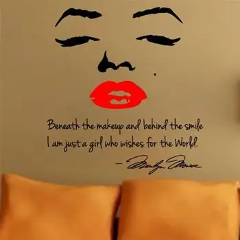 8002* Ebay hot Marilyn Monroe face red lip inspirational quotes wall stickers girl home decor vinyl decal bed room mural art
8002* Ebay hot Marilyn Monroe face red lip inspirational quotes wall stickers girl home decor vinyl decal bed room mural art