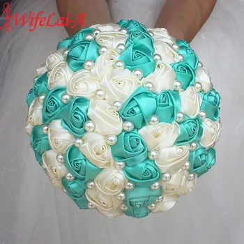 Best Selling Pure Handmade Mint Green Ivory Pearl Beaded Bridal Bouquet Simple Hand Holding Bow Flowers Wedding Bouquet W322-1
Best Selling Pure Handmade Mint Green Ivory Pearl Beaded Bridal Bouquet Simple Hand Holding Bow Flowers Wedding Bouquet W322-1