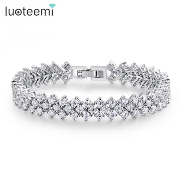 LUOTEEMI Top Quality Clear AAA Cubic Zirconia White Gold-Color Rome Design Bangle for Women Brazil Copper Bracelet Free Shipping
LUOTEEMI Top Quality Clear AAA Cubic Zirconia White Gold-Color Rome Design Bangle for Women Brazil Copper Bracelet Free Shipping
