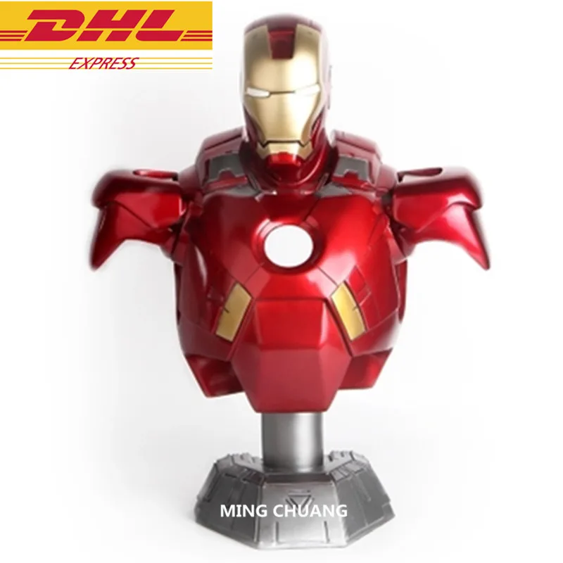 

Statue Avengers Infinity War Bust Superhero Iron Man Tony Stark 1/2 Half-Length Photo Or Portrait Action Figure Toy D270