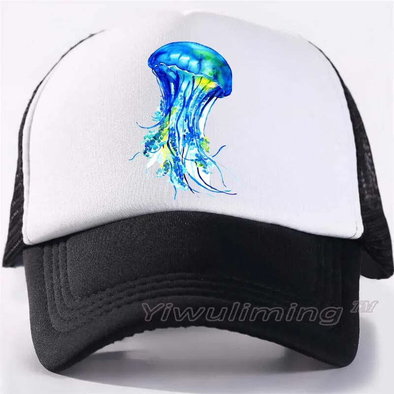 New Summer Trucker Caps Glowing jelly fish Cool Summer Black Adult Cool Baseball Mesh Net Trucker Caps Hat for Men Adjustable
New Summer Trucker Caps Glowing jelly fish Cool Summer Black Adult Cool Baseball Mesh Net Trucker Caps Hat for Men Adjustable