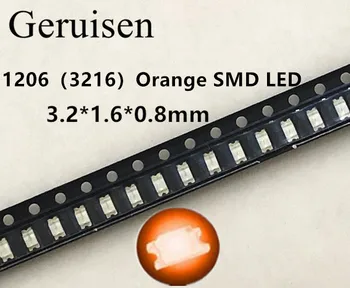 3000PCS Orange/Amber 1206 SMD SMT Super bright LED lamp light High Quality New 600-610nm 200-300mcd 2.0-2.6v smd 1206 led diodes
3000PCS Orange/Amber 1206 SMD SMT Super bright LED lamp light High Quality New 600-610nm 200-300mcd 2.0-2.6v smd 1206 led diodes