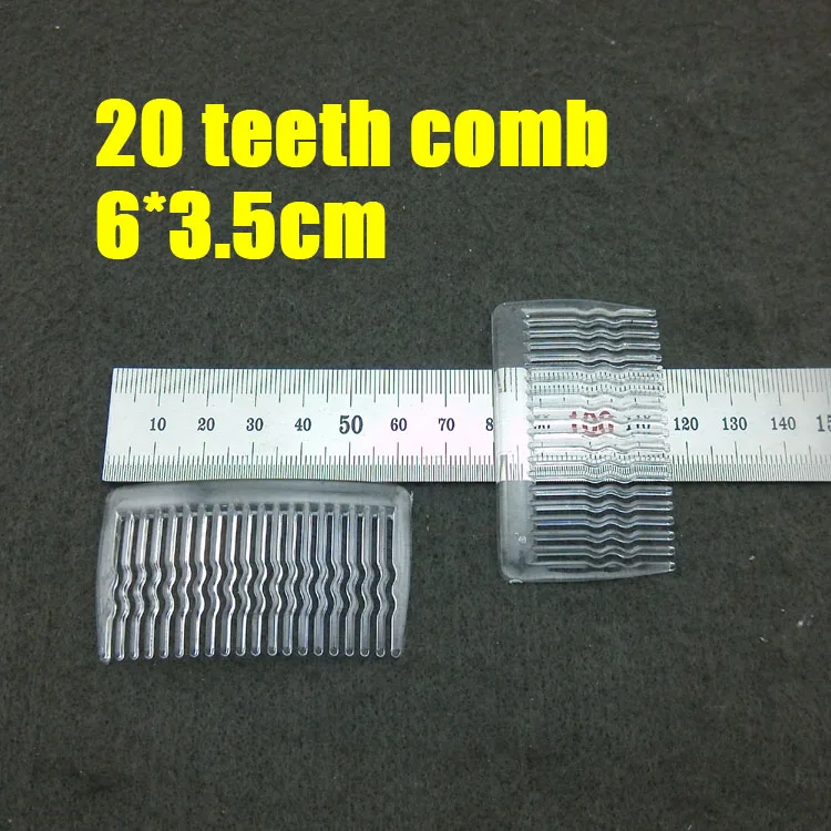 20pcs/lot 20 teeth combs,diy material,6*3.5cm plastic hair comb,fitting for hat.wedding hair accessories for briede(No:PS18)
20pcs/lot 20 teeth combs,diy material,6*3.5cm plastic hair comb,fitting for hat.wedding hair accessories for briede(No:PS18)