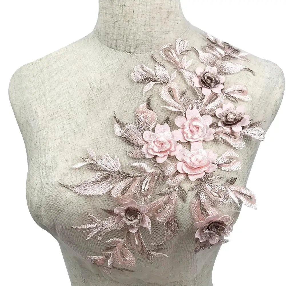 3D Flower Applique Sequins Flower Lace Patch Bridal Wedding Dress Embossed Beading Embroidery Appliques Motif Sewing Craft
3D Flower Applique Sequins Flower Lace Patch Bridal Wedding Dress Embossed Beading Embroidery Appliques Motif Sewing Craft