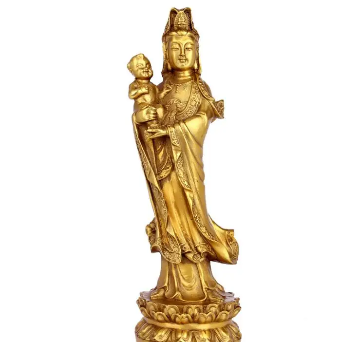 25.5cm Copper Songzi Guanyin Feng Shui Holy Ornament bring Fortune Office Home Decor Lucky Gifts SM37
25.5cm Copper Songzi Guanyin Feng Shui Holy Ornament bring Fortune Office Home Decor Lucky Gifts SM37