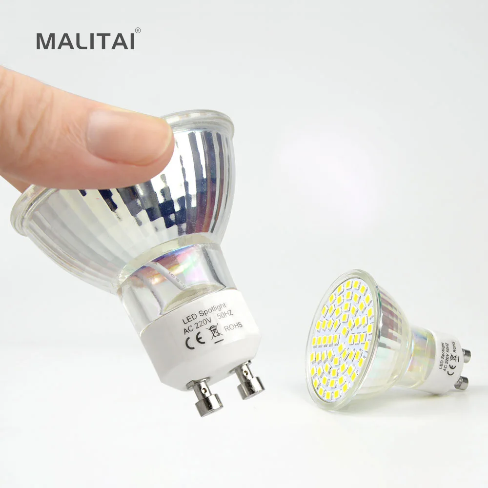 10Pcs/lots Full Watt 6W GU10 LED lamp AC 220V Heat-resistant Glass Body 3528 SMD 60LEDs 550-600LM LED Spotlight Bulbs light
10Pcs/lots Full Watt 6W GU10 LED lamp AC 220V Heat-resistant Glass Body 3528 SMD 60LEDs 550-600LM LED Spotlight Bulbs light
