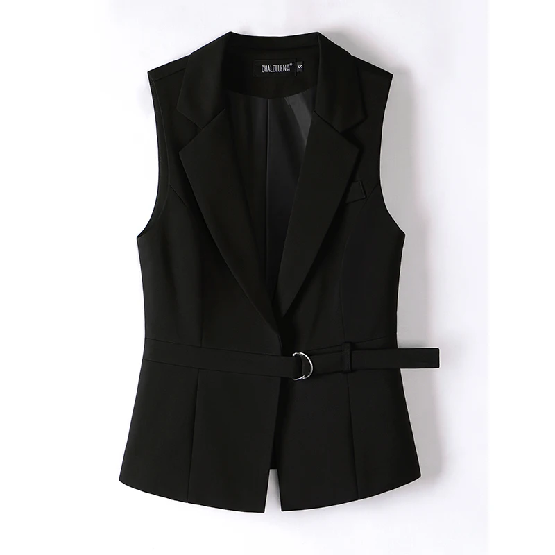 New Spring And Autumn Short Style Summer Sleeveless Suit For Women In Western Waistcoat Black Vest
New Spring And Autumn Short Style Summer Sleeveless Suit For Women In Western Waistcoat Black Vest