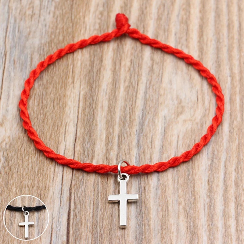 Cute Cross Charms Bracelets Red Thread String Bracelet Lucky Red Handmade Rope Bracelet for Women Men Lover Couple Jewelry
Cute Cross Charms Bracelets Red Thread String Bracelet Lucky Red Handmade Rope Bracelet for Women Men Lover Couple Jewelry
