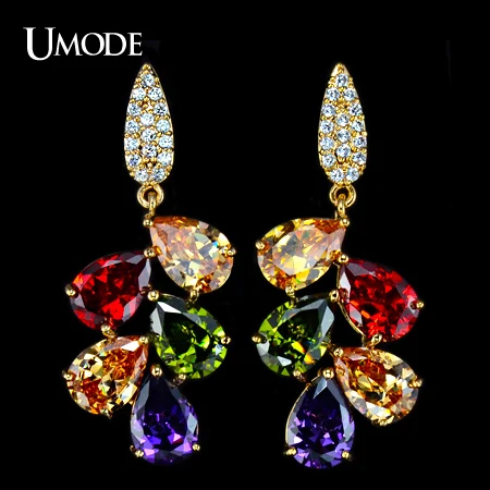 UMODE Gold Color Multicolor Crystal Stone Earrings For Women Water Drop Cubic Zirconia Cluster Dangle Earring AUE0009
UMODE Gold Color Multicolor Crystal Stone Earrings For Women Water Drop Cubic Zirconia Cluster Dangle Earring AUE0009