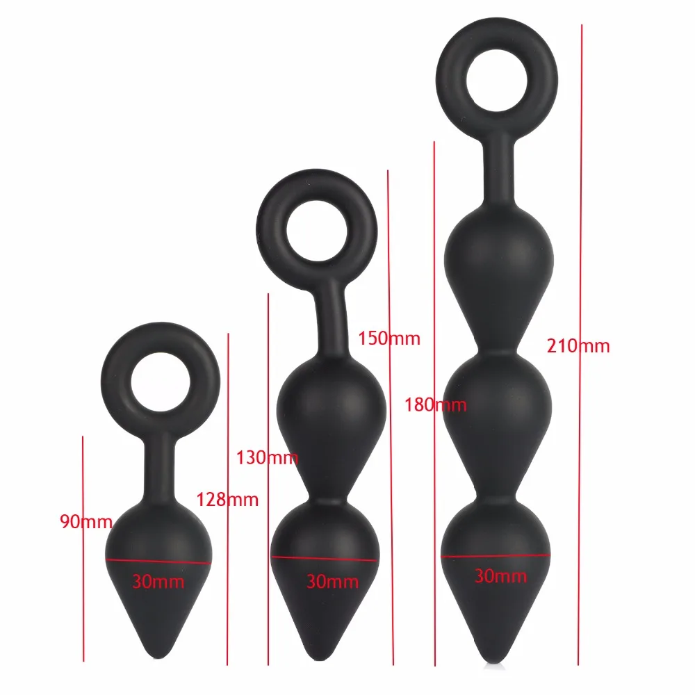 3PCS/SET Soft Silicone Smooth Peach Type Big Anal Plug Prostate Massager Butt Beads Masturbation Plug Anal Sex Products Toy for Women Men