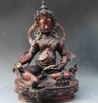 12 Tiber Buddhism Red Copper Bronze Yellow God of wealth Jambhala Buddha Statue
12 Tiber Buddhism Red Copper Bronze Yellow God of wealth Jambhala Buddha Statue
