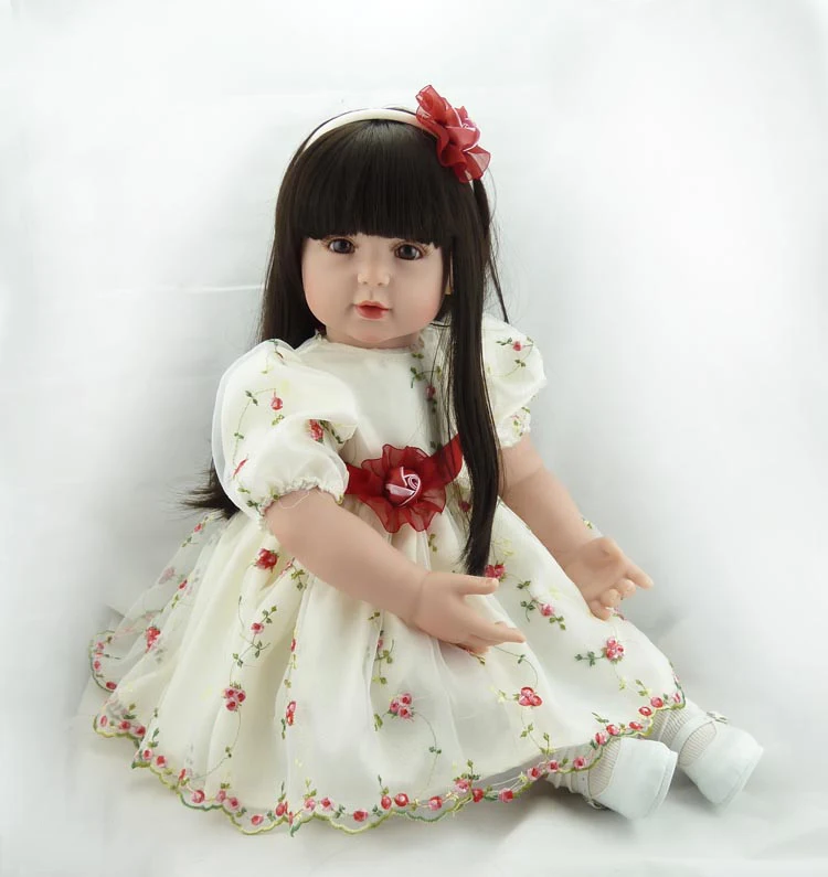Adorable Long Straight Black Hair with Red Headband Silicone Reborn Toddler Princess Girl Doll Toys Cotton Body Doll Birthday
Adorable Long Straight Black Hair with Red Headband Silicone Reborn Toddler Princess Girl Doll Toys Cotton Body Doll Birthday