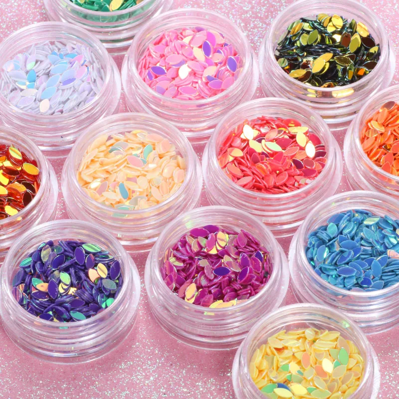 12 Colors Holographic Nail Sequins Multi Color Glitter Horse Eye Shaped Dazzling Nail Flakes Manicure Nail Art Flakes Decoration
12 Colors Holographic Nail Sequins Multi Color Glitter Horse Eye Shaped Dazzling Nail Flakes Manicure Nail Art Flakes Decoration