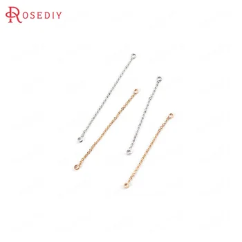 10PCS 44MM 54MM 24K Gold Color Brass 2 Holes Tassel Chain Earring Line Connect Chain High Quality Jewelry Findings Accessories
10PCS 44MM 54MM 24K Gold Color Brass 2 Holes Tassel Chain Earring Line Connect Chain High Quality Jewelry Findings Accessories