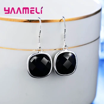 Big Sale Sqaure Black CZ Hook Earrings For Women 925 Sterling Silver Drop Earrings For Wedding/Engagement Party Gift
Big Sale Sqaure Black CZ Hook Earrings For Women 925 Sterling Silver Drop Earrings For Wedding/Engagement Party Gift