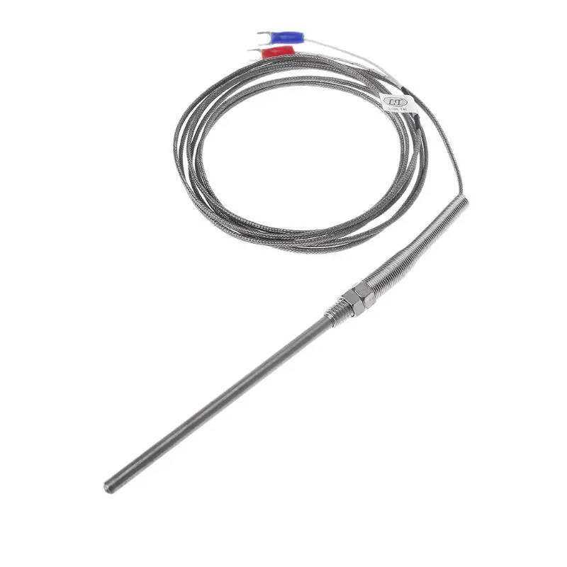K type Thermocouple 2m Cable M8 Thread Temperature Sensor Probe 50mm/100mm/200mm
K type Thermocouple 2m Cable M8 Thread Temperature Sensor Probe 50mm/100mm/200mm