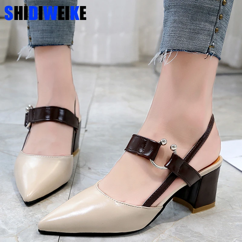 2019 spring new hollow coarse sandals high-heeled shallow mouth pointed pumps shoes work shoes women Female sexy high heels N689
2019 spring new hollow coarse sandals high-heeled shallow mouth pointed pumps shoes work shoes women Female sexy high heels N689