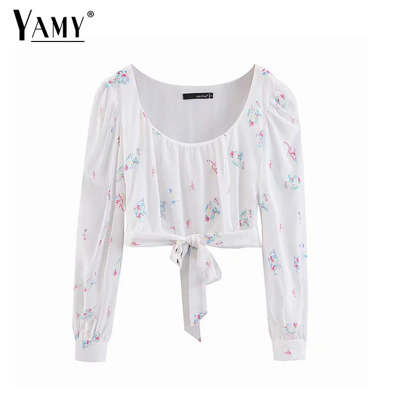 Vintage floral tie front top white chiffon blouse womens tops and blouses long seleve elegant blusas ladies tops boho clothing
Vintage floral tie front top white chiffon blouse womens tops and blouses long seleve elegant blusas ladies tops boho clothing