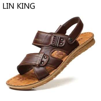 LIN KING New Big Size Summer Sandals For Men Fashion Genuine Leather Slippers Flop Flip Outdoor Slides Non Slip Man Beach Shoes
LIN KING New Big Size Summer Sandals For Men Fashion Genuine Leather Slippers Flop Flip Outdoor Slides Non Slip Man Beach Shoes