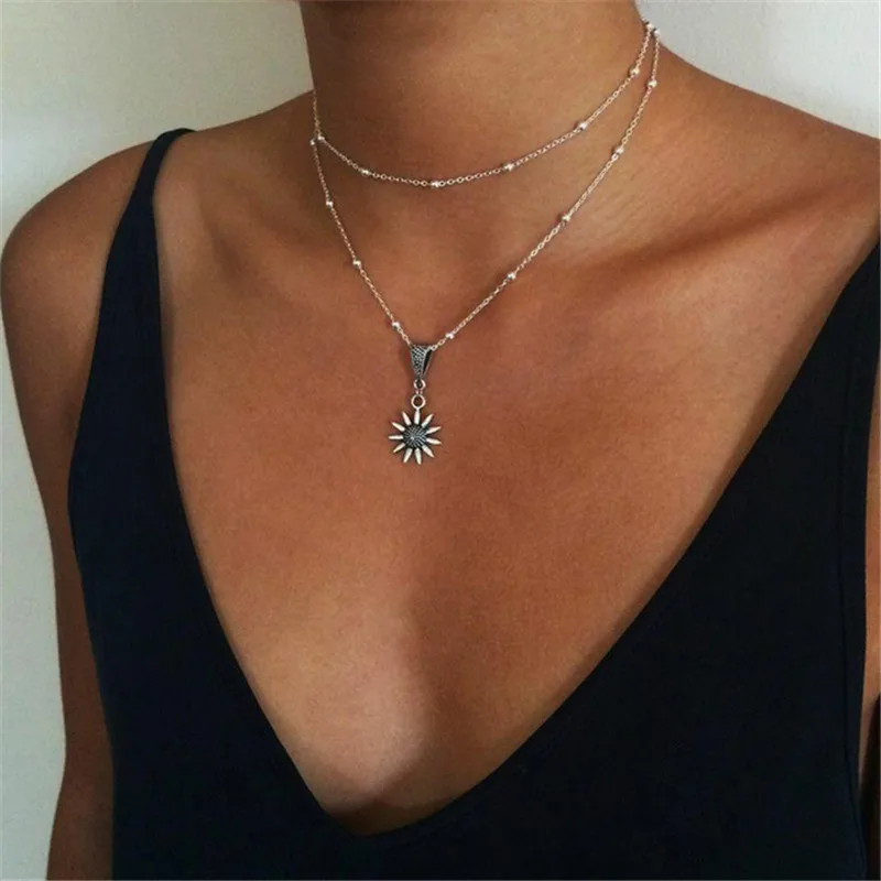 Tocona Fashion Metal Bohemia Silver Flower Pendant Necklace Multi Layered Beads Necklace Collar Jewelry Accessories 2824
Tocona Fashion Metal Bohemia Silver Flower Pendant Necklace Multi Layered Beads Necklace Collar Jewelry Accessories 2824