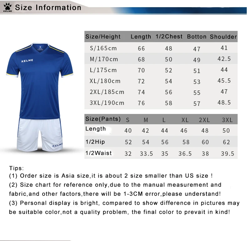 Football Jersey Size Chart