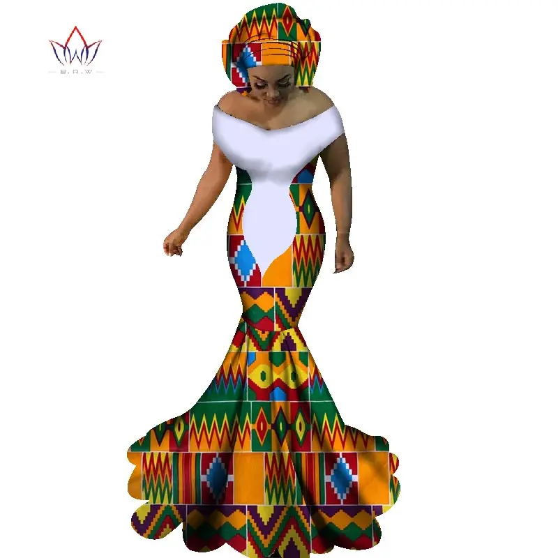 2017 BRW African Dresses for Women Sexy Slash Neck Long Dresses Bazin Riche African Print Mermaid Clothing Plus Size 6XL WY1860
2017 BRW African Dresses for Women Sexy Slash Neck Long Dresses Bazin Riche African Print Mermaid Clothing Plus Size 6XL WY1860