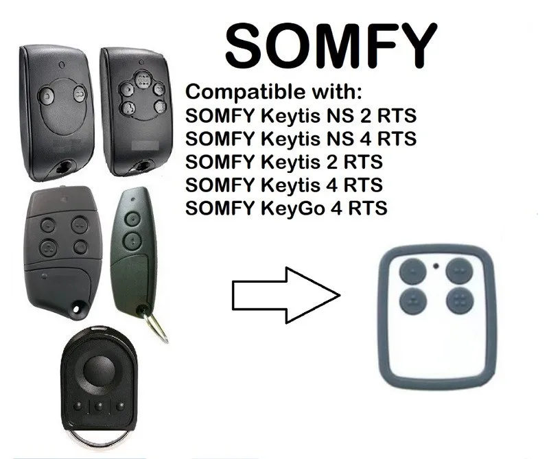 2pcs SOMFY Keytis NS 2 RTS garage door controller compatible remote control 433,42Mhz rolling code free shipping
2pcs SOMFY Keytis NS 2 RTS garage door controller compatible remote control 433,42Mhz rolling code free shipping