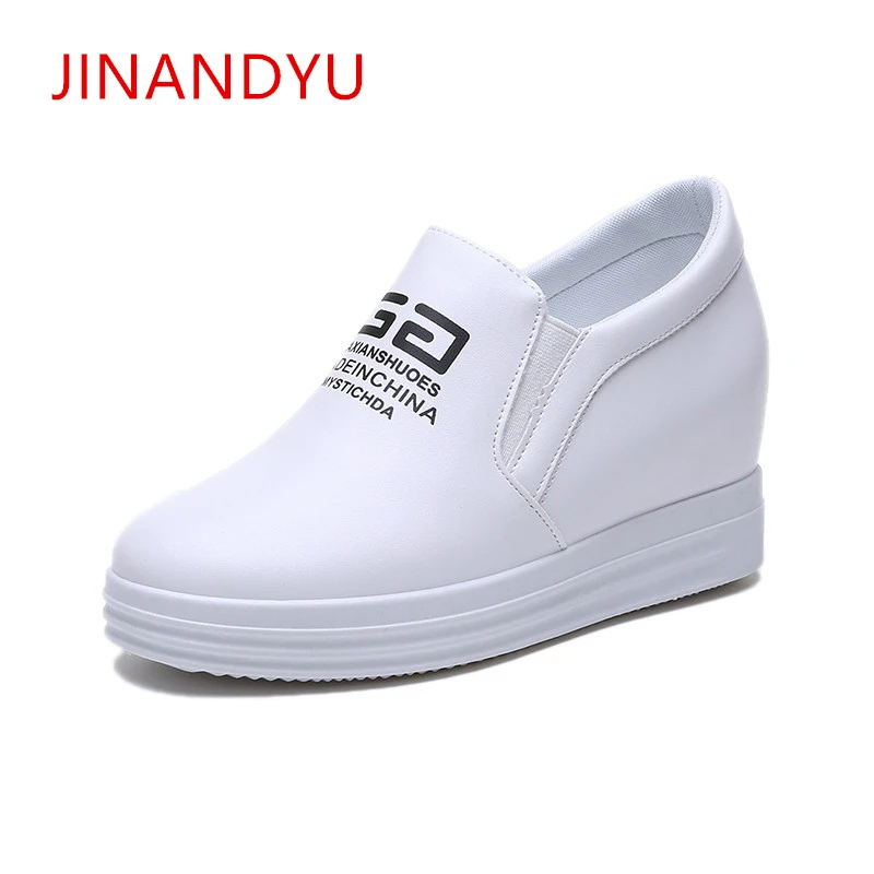 Hot Sale 2019 High Heel Wedges Platform Sneakers 8CM Height Increasing Pu Leather Ladies Black Shoes Comfort Woman Casual Shoes 
Hot Sale 2019 High Heel Wedges Platform Sneakers 8CM Height Increasing Pu Leather Ladies Black Shoes Comfort Woman Casual Shoes