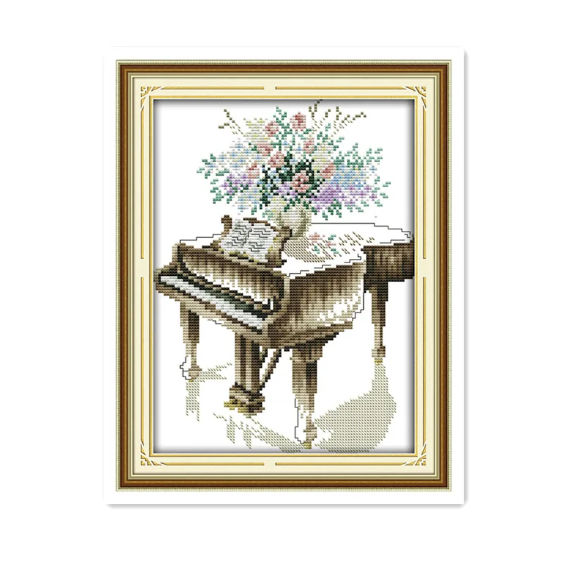 Small size 14CT printed pattern, 11CT printed pattern cloth cross stitch grand piano handmade DIY embroidery
Small size 14CT printed pattern, 11CT printed pattern cloth cross stitch grand piano handmade DIY embroidery