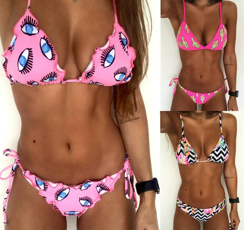 Sexy Print Bandage Low Waist Swimwear Women's Triangle Bikini Set Hot Push-Up Swimsuit Bathing Fashion Suit
Sexy Print Bandage Low Waist Swimwear Women's Triangle Bikini Set Hot Push-Up Swimsuit Bathing Fashion Suit