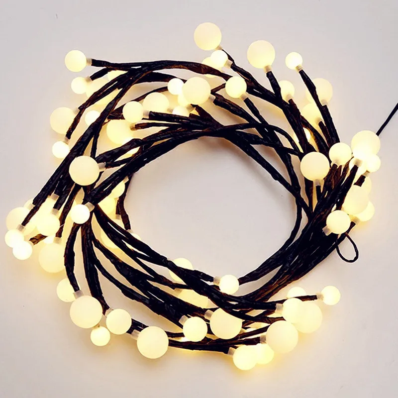 31V светодиодная черная гирлянда 2 5 м 72LED Водонепроницаемая Праздничная