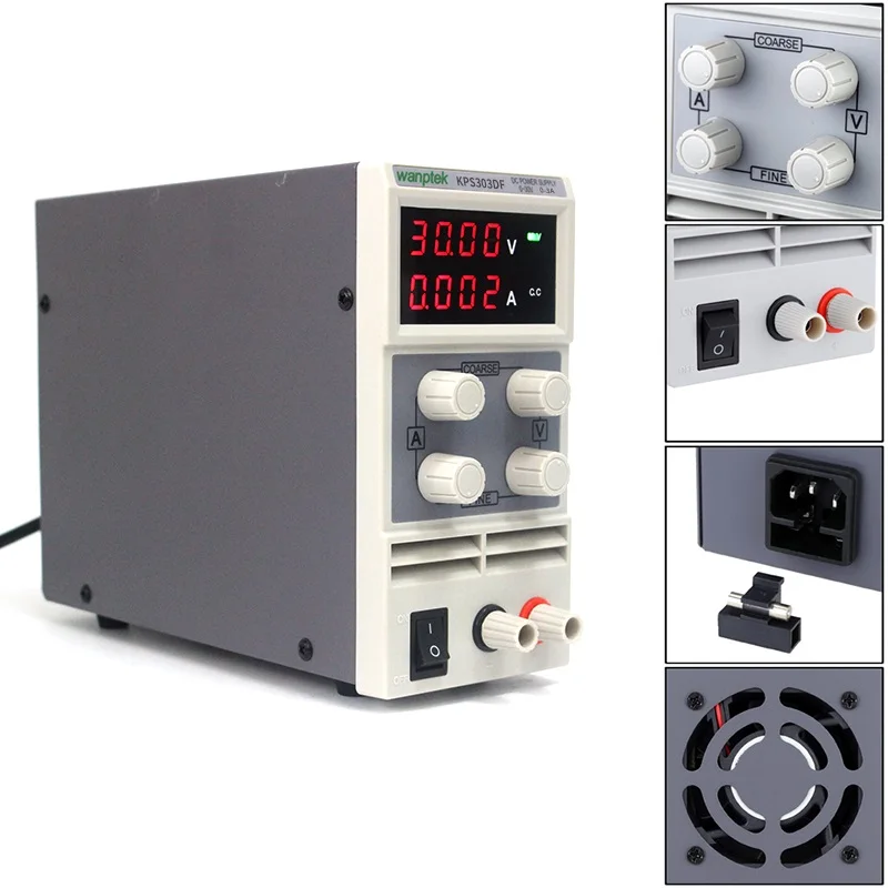 KPS303DF High Precision DC Power Supply 30V/ 3A Switching Four Bit LED Digital tube Display 0.01V 0.001A direct-current main
KPS303DF High Precision DC Power Supply 30V/ 3A Switching Four Bit LED Digital tube Display 0.01V 0.001A direct-current main