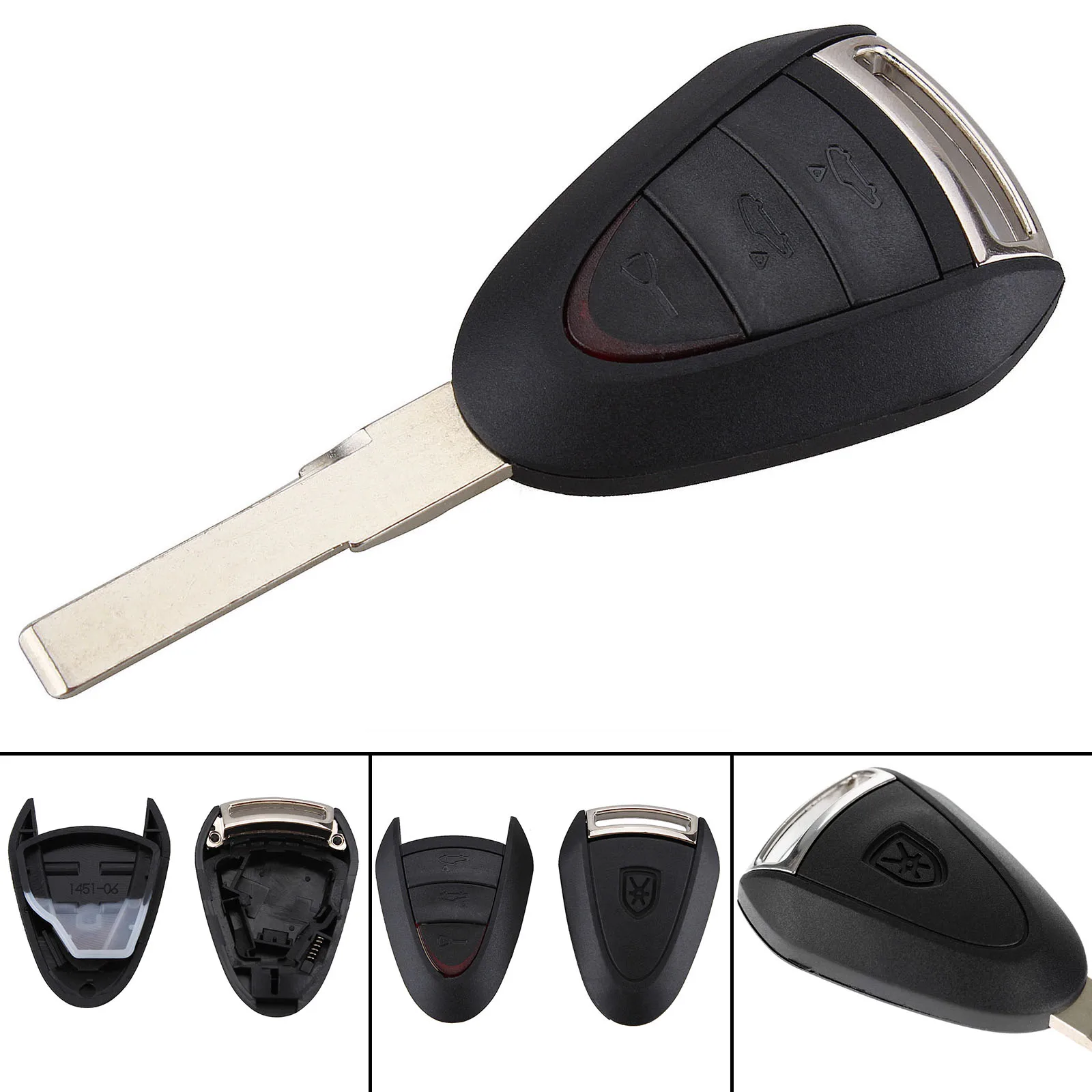 Car Key Replacement Flip Fob Remote Key Shell Case Cover 3 Buttons For Porsche Boxster Cayman 911/997 Carrera 911 Targa
Car Key Replacement Flip Fob Remote Key Shell Case Cover 3 Buttons For Porsche Boxster Cayman 911/997 Carrera 911 Targa