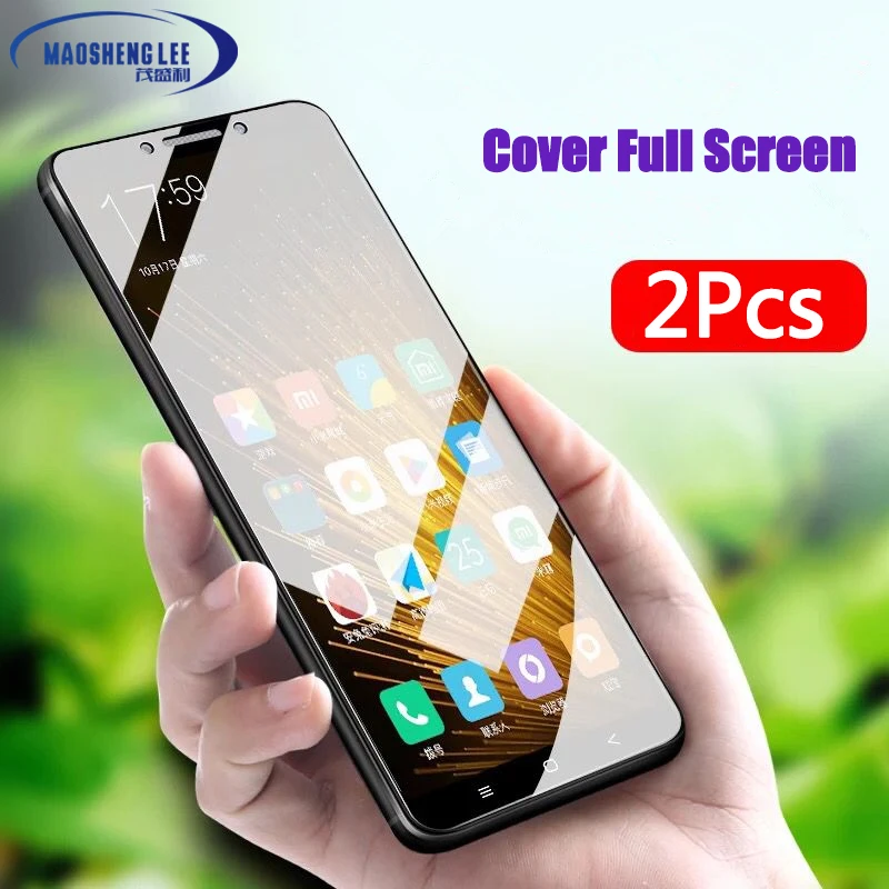 2Pcs/lot Full Tempered Glass For Xiaomi Redmi 5 Plus Glass Screen Protector 0.26mm 9H Anti Blu-ray Glass film for Redmi 5