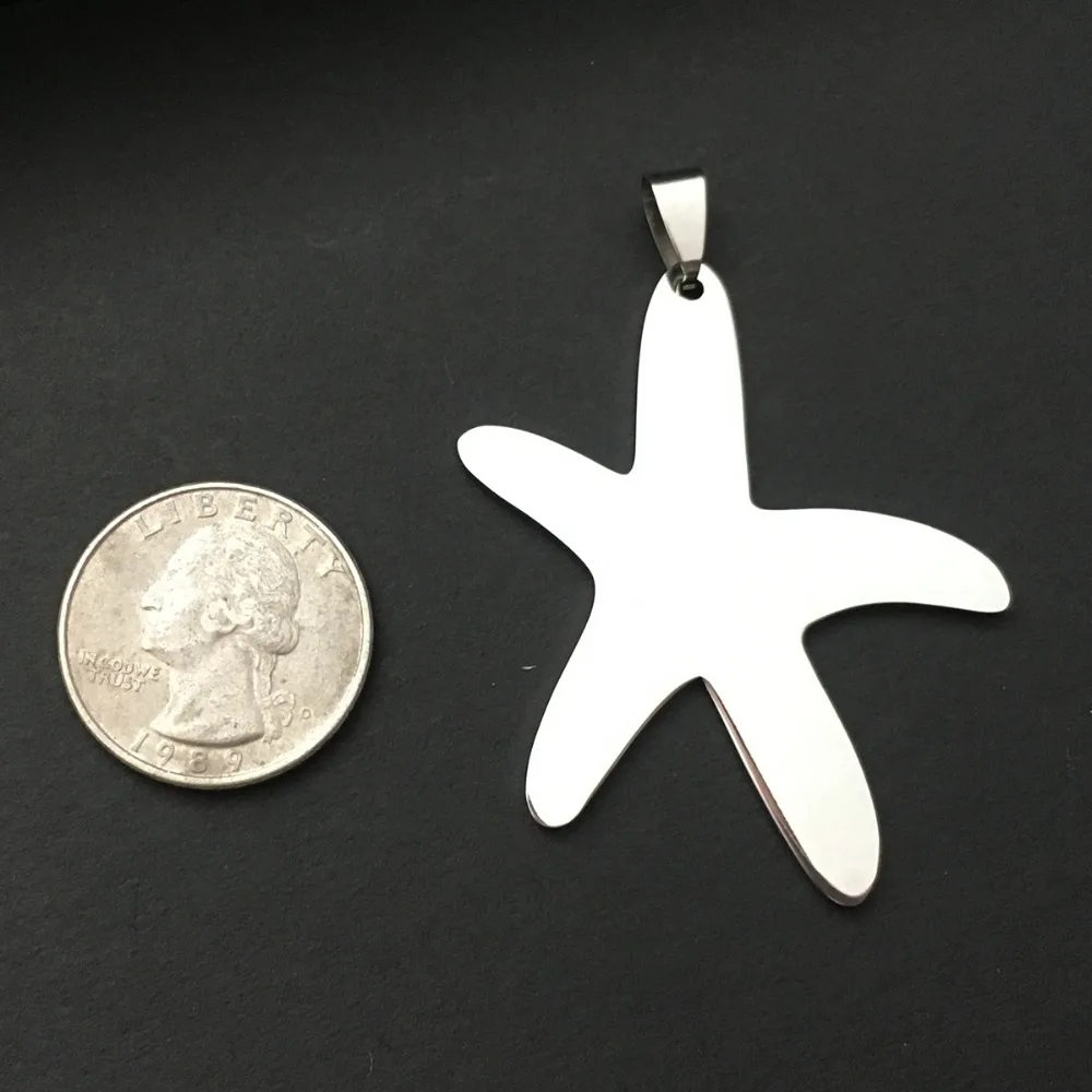 GNAYY Jewelry 5pcs Lot Silver Stainless Steel High Polished Large starfish shiny Pendant Charms necklace no chain in bulk men
GNAYY Jewelry 5pcs Lot Silver Stainless Steel High Polished Large starfish shiny Pendant Charms necklace no chain in bulk men