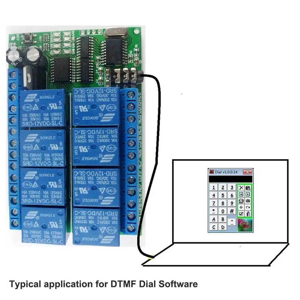 New AD22A08 DC 12V 8-Channel DTMF Relay MT8870 Decoder Phone RC Switch High Quality Relay
New AD22A08 DC 12V 8-Channel DTMF Relay MT8870 Decoder Phone RC Switch High Quality Relay