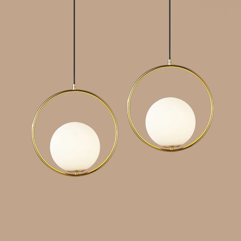 Modern iron ring Pendant Lights white glass ball CafeRoom/Bar Lamp Single Glass Pendant Lamps Decoration Indoor Lighting E27
Modern iron ring Pendant Lights white glass ball CafeRoom/Bar Lamp Single Glass Pendant Lamps Decoration Indoor Lighting E27