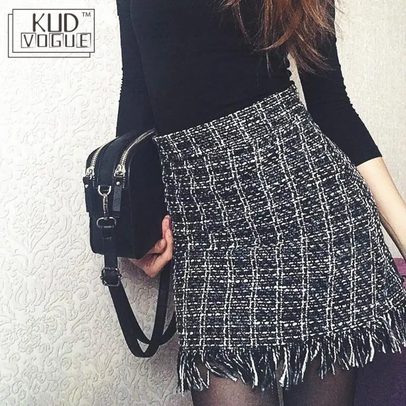 Sexy Woolen Women Fashion High Waist Zip Short Plaid Skirt Tassel Femininas Bodycon Mini Skirt New Pencil Skirt Denim Skirt 2019
Sexy Woolen Women Fashion High Waist Zip Short Plaid Skirt Tassel Femininas Bodycon Mini Skirt New Pencil Skirt Denim Skirt 2019