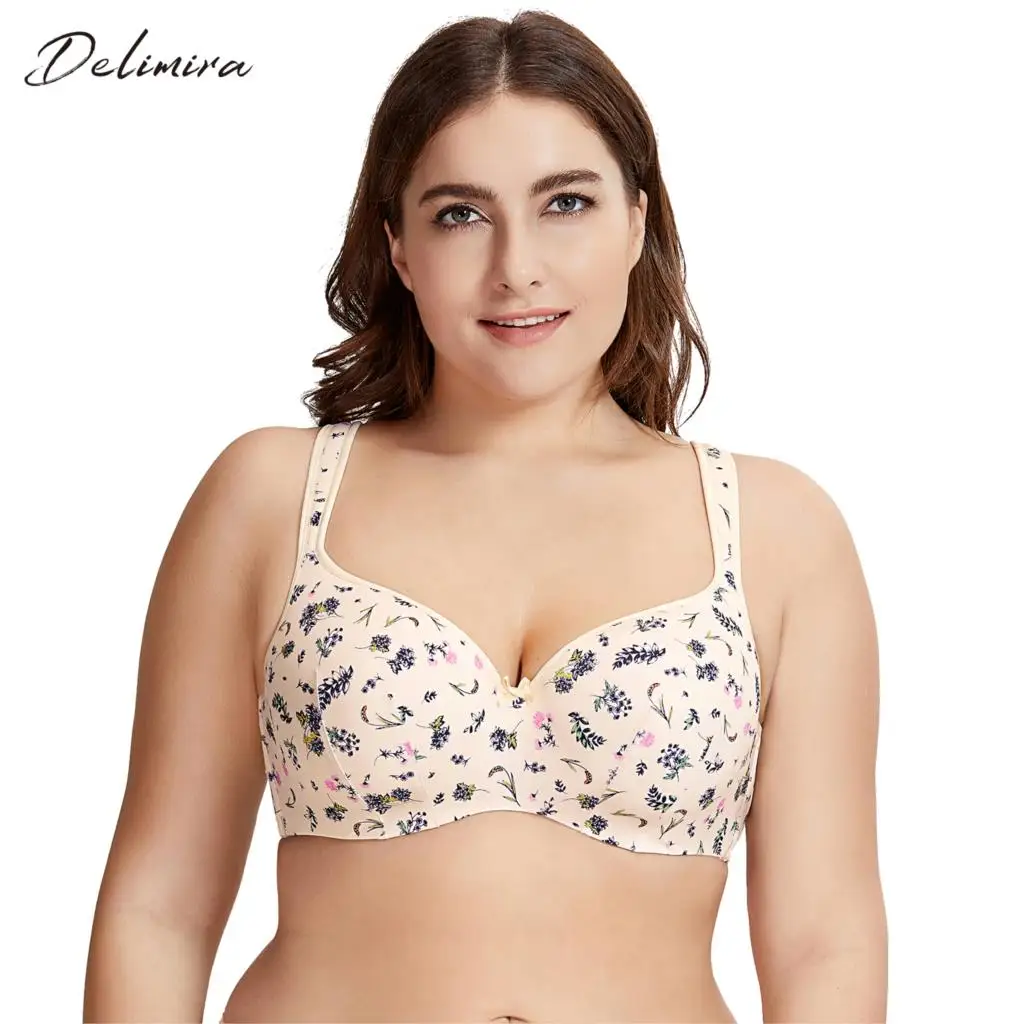 DELIMIRA Women's Balconette Full Figure Underwire Lightly Lined Floral Smooth Contour Bra
DELIMIRA Women's Balconette Full Figure Underwire Lightly Lined Floral Smooth Contour Bra