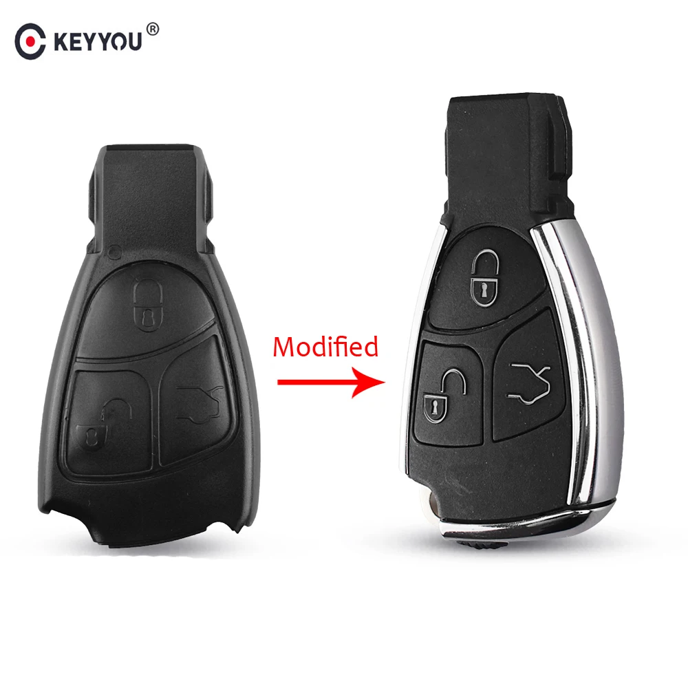 KEYYOU 3 Button Modified Car Remote Smart Key Case Shell For Mercedes Benz B C E ML S CLK SLK CL GL Key Chrome & Battery Holder
KEYYOU 3 Button Modified Car Remote Smart Key Case Shell For Mercedes Benz B C E ML S CLK SLK CL GL Key Chrome & Battery Holder