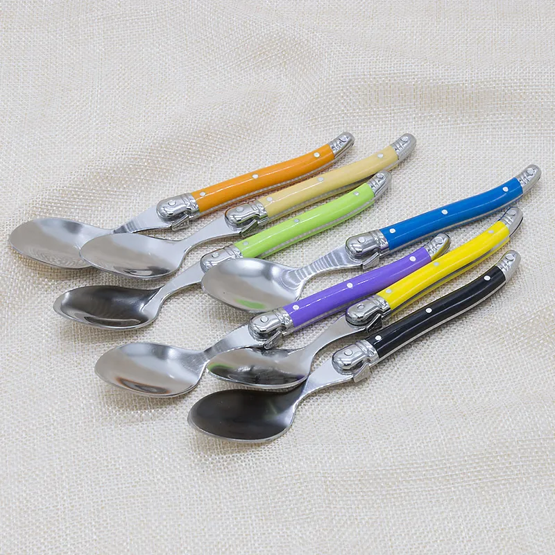 New 6pcs/lot 6'' Mini Coffee Spoons Set Stainless Steel Small Mixing Spoon with Rainbow Handle Ice Scoop Juice Mixing Spoon
New 6pcs/lot 6'' Mini Coffee Spoons Set Stainless Steel Small Mixing Spoon with Rainbow Handle Ice Scoop Juice Mixing Spoon