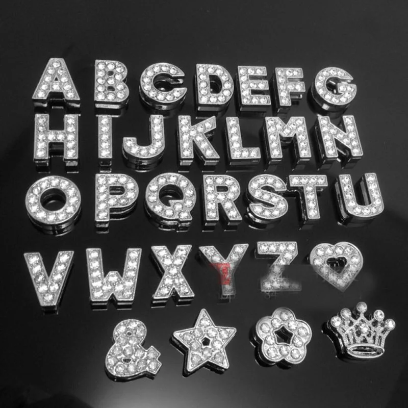 8MM "A-M " (10 pieces/lot) Full Rhinestone Slide Letters Slide Charms Fit DIY Wristband & Bracelet
8MM "A-M " (10 pieces/lot) Full Rhinestone Slide Letters Slide Charms Fit DIY Wristband & Bracelet